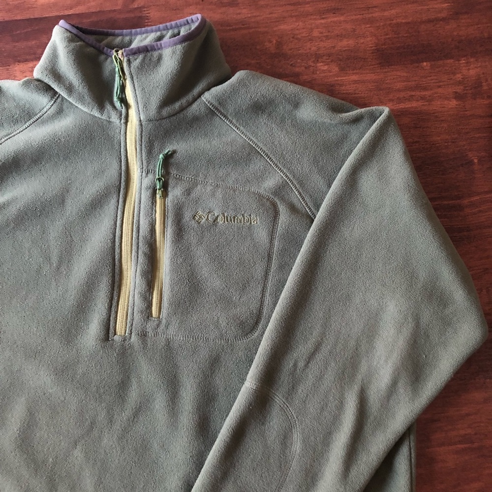 Green Half-Zip Columbia Pullover Size Men’s Large